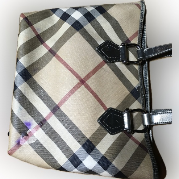 Burberry Stanton Nova Check Open Tote Bag EXTREME WEAR AS IS - Picture 2 of 16